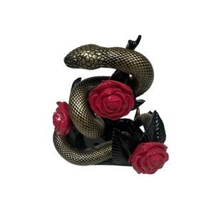 Bath & Body Works Snake & Red Roses Foaming Soap Holder Halloween Goth Black